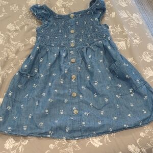 Cat & Jack Blue Floral Button-Up Dress